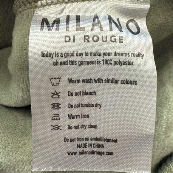 New Milano Di Rouge Faris Zip Hoodie Mint Green Size 2XL - Picture 5 of 5